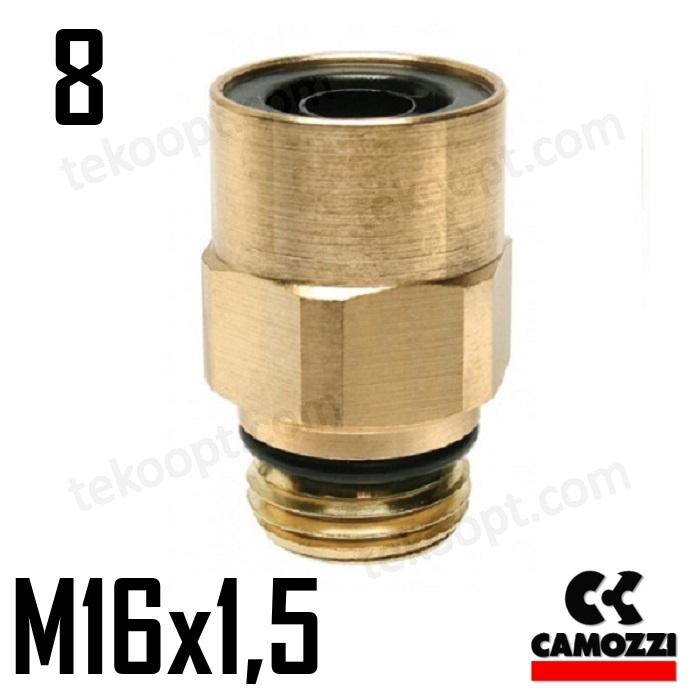 ФИТИНГ  8-М16Х1,5 ПРЯМОЙ CAMOZZI 9512 8-M16X1,5C 9512 8-M16X1,5C